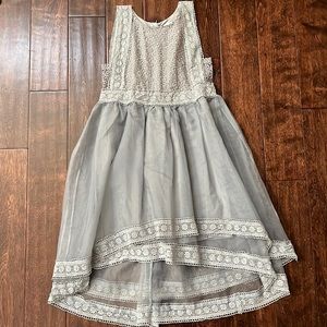 Embroidery dress for girls. Cute low- high dress for girls.